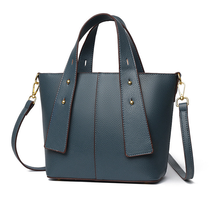 Textured Vegan Leather Multi-Pocket Tote Kalsten