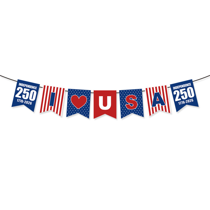 Unisex nan pennant string made of durable polyester with star and stripe motif for party decoration Kalsten