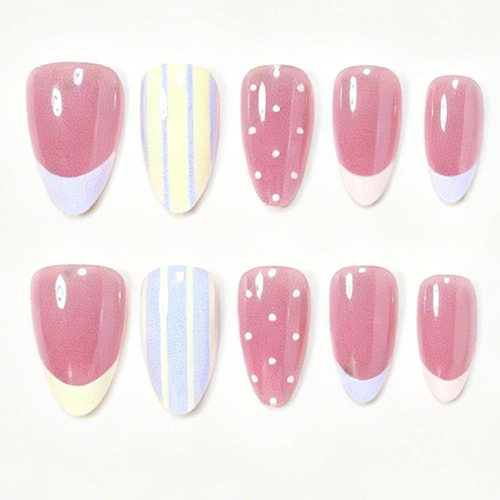Artistic Press-On Nail Tips with Unique Patterns Kalsten