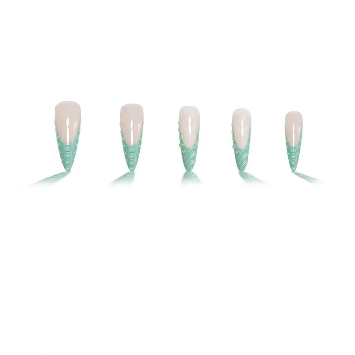 Artistic Shell-Inspired Press-On Nail Extensions Kalsten