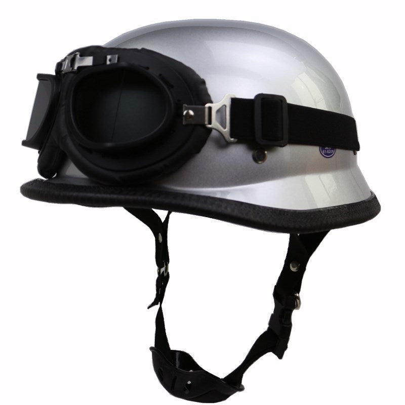 Vintage Motorcycle Helmet with Protective Goggles Kalsten
