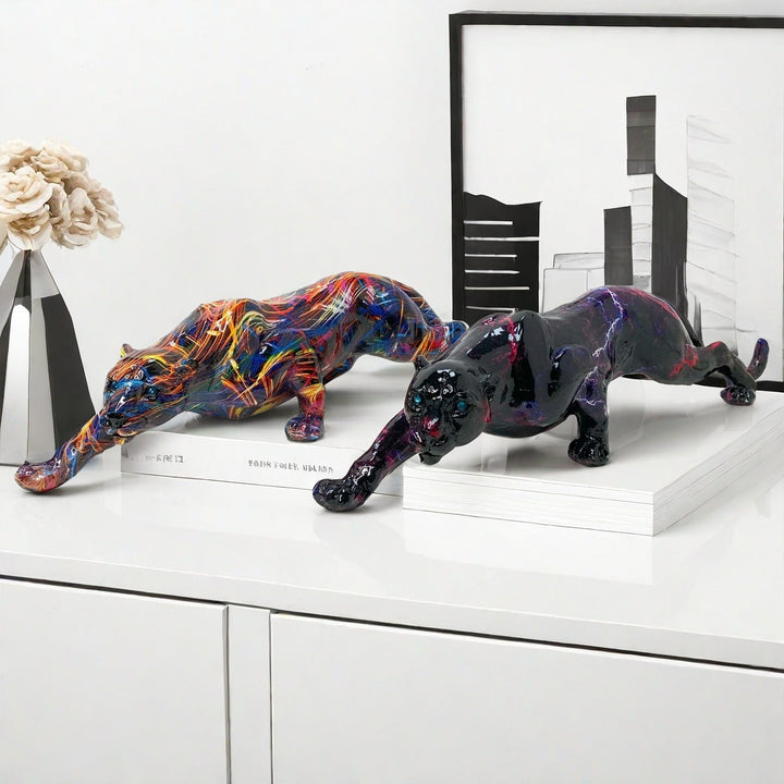 Artful Panther Sculpture Handmade Kalsten