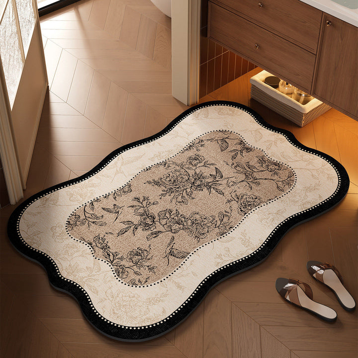Floral Design Bathroom Mat Kalsten