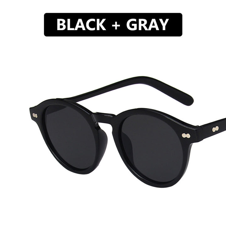 Ladies extravagant round sunglasses with lightweight frame structure and polarized lenses Kalsten