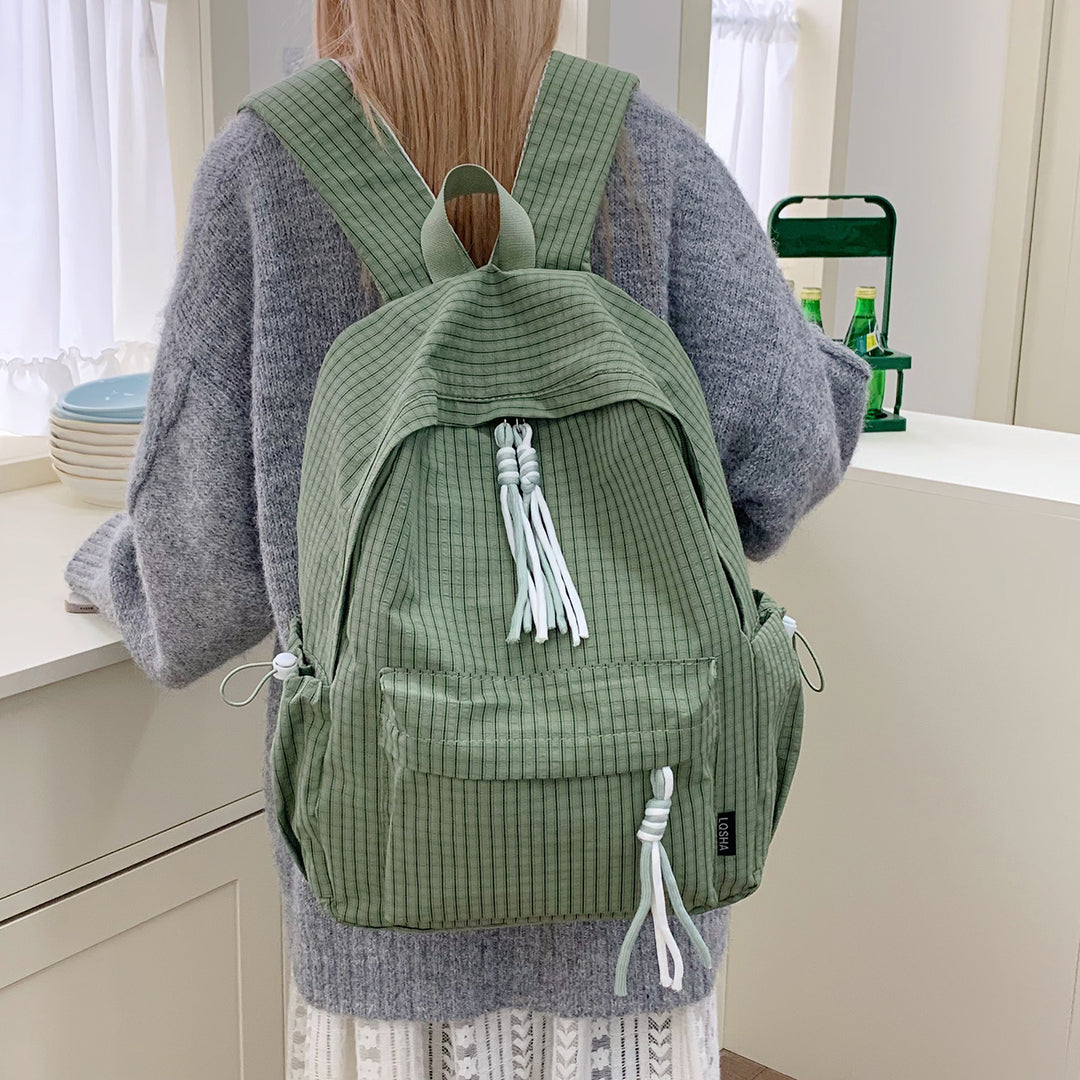 Lightweight Grid Pattern Drawstring Backpack Kalsten