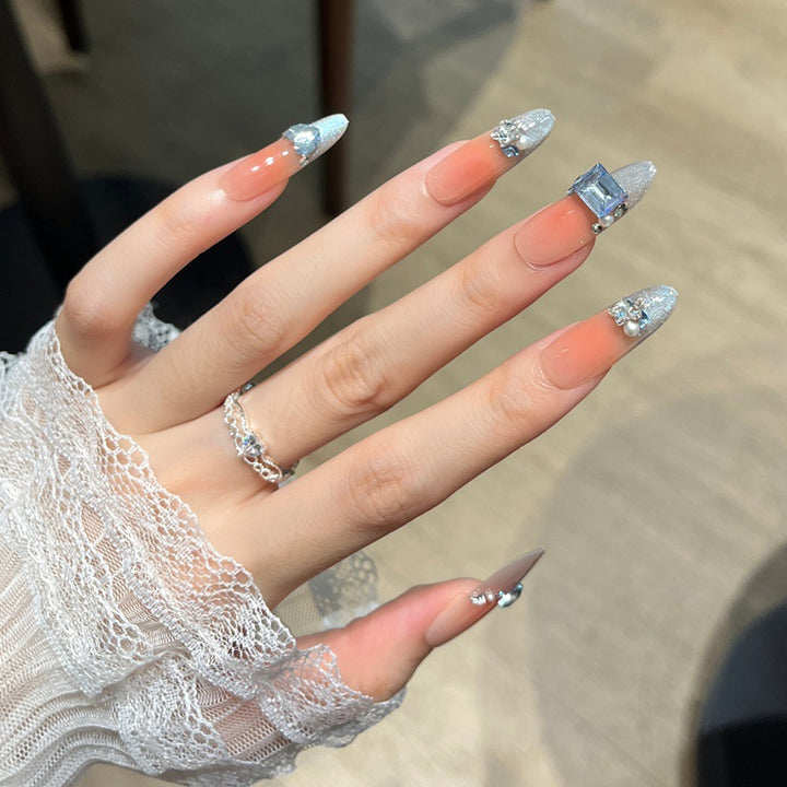 Crystal-Embellished Nail Art Extensions Kalsten