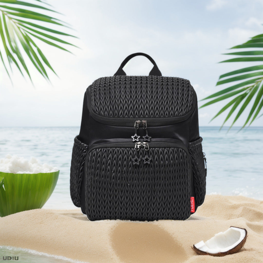 Textured Multi-Pocket Backpack Kalsten