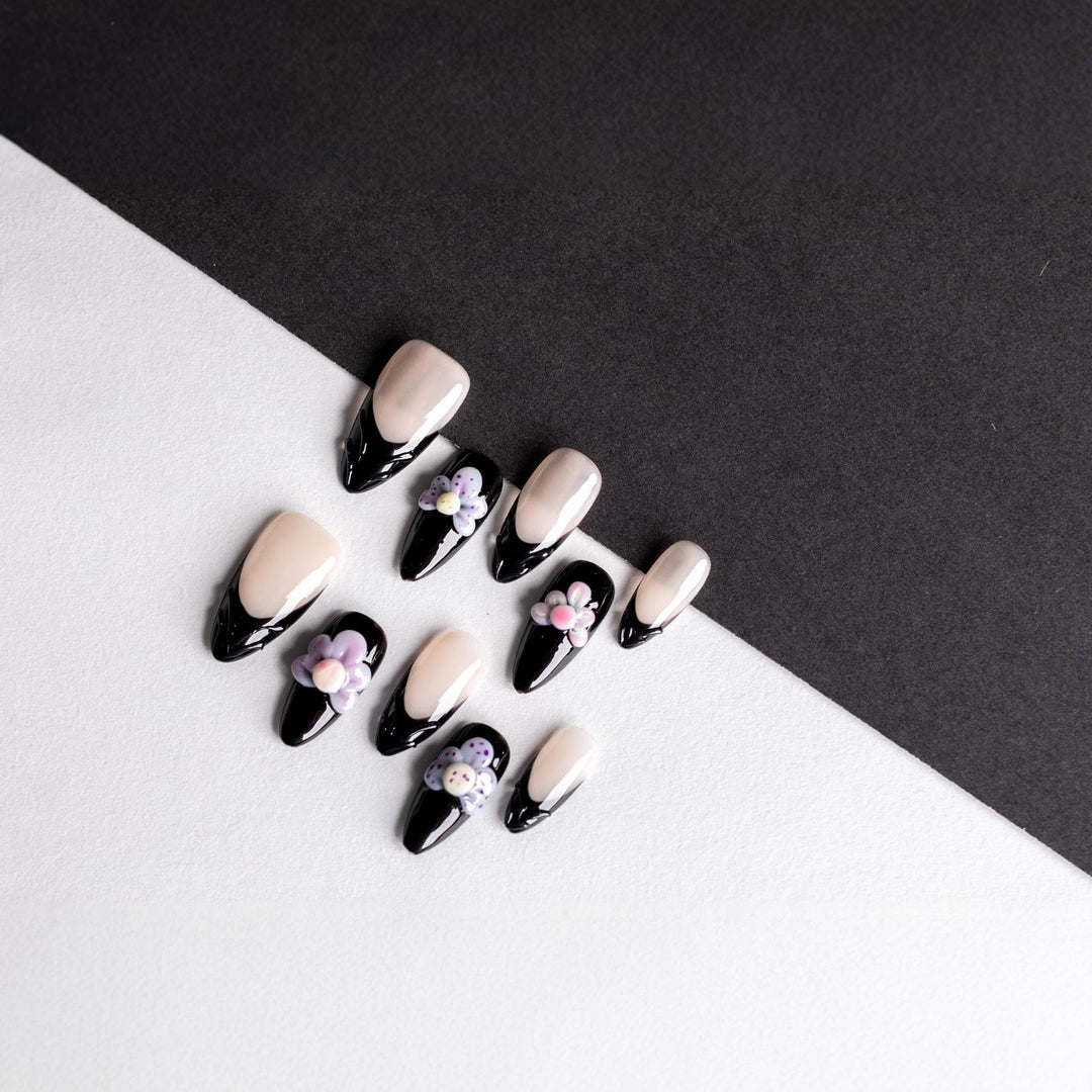 Floral Design Press-On Nails
