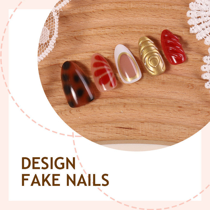 Creative Nail Art Set with Colorful Designs and Different Textures Kalsten