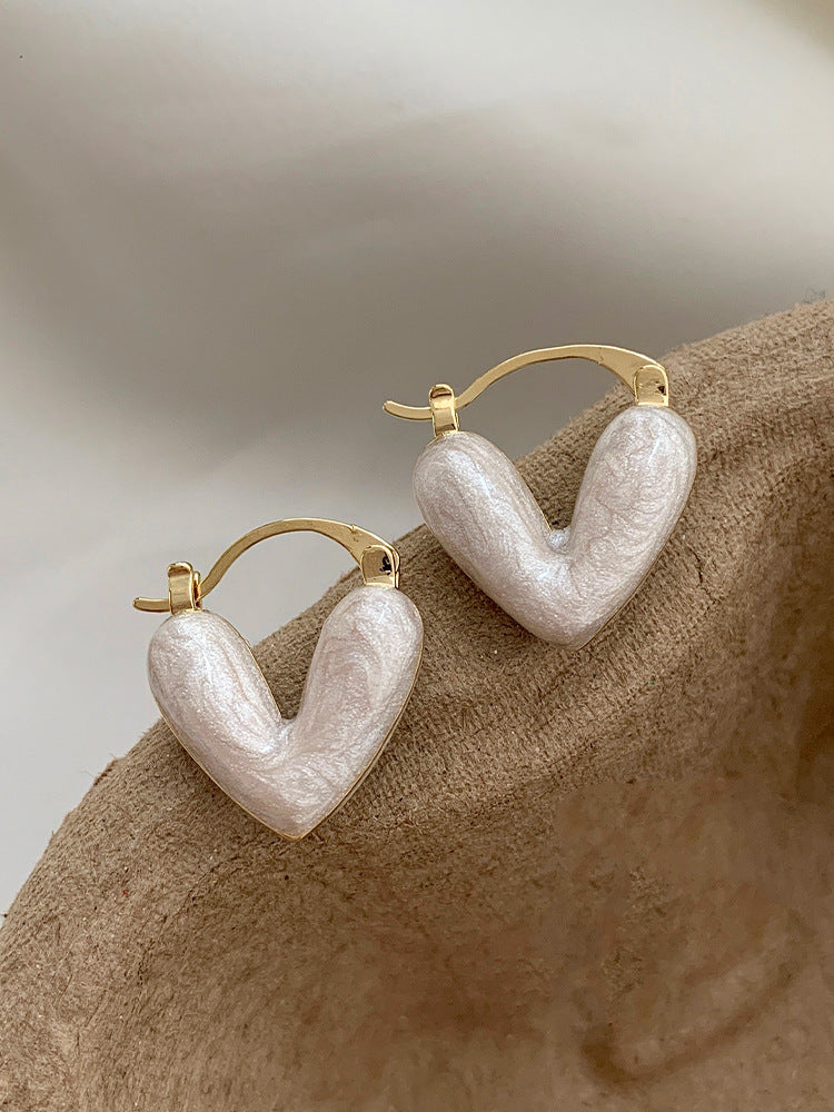 Heart-Shaped Hoop Earrings Kalsten