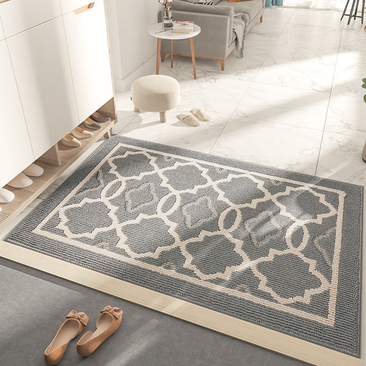 Textured Geometric Pattern Area Rug