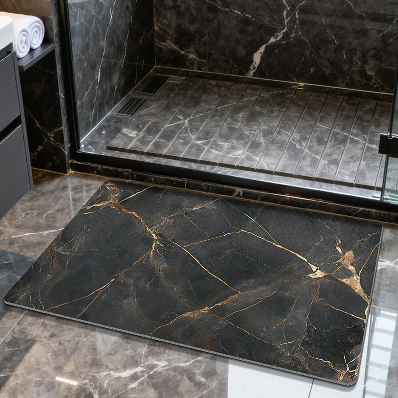 Marble Texture Bathroom Mat Kalsten