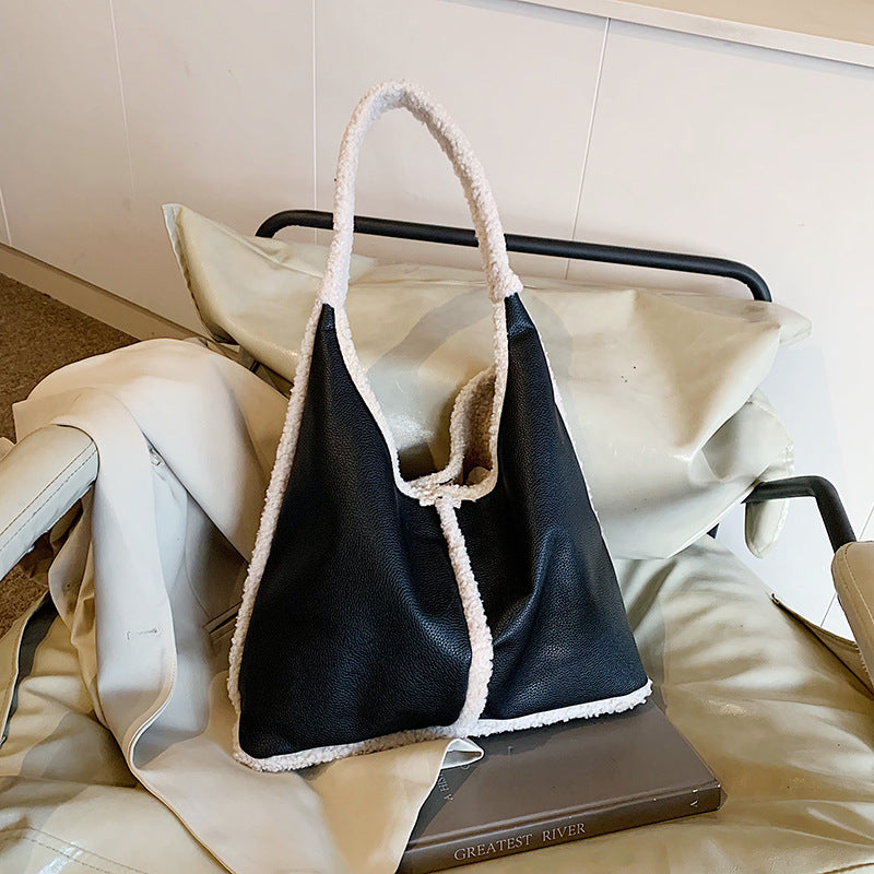Faux Leather Tote Bag