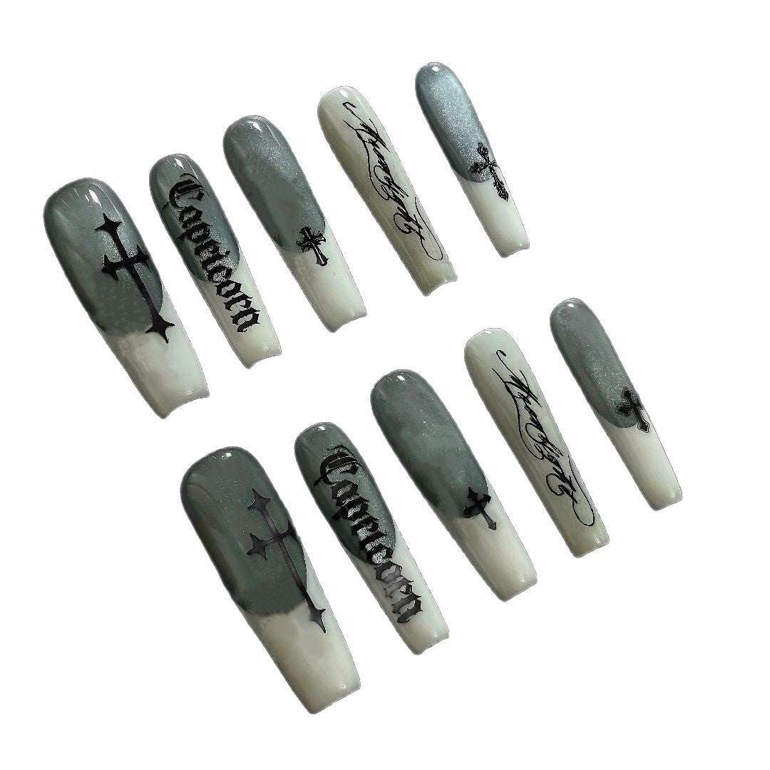 Artistic Press-On Nail Design Kalsten