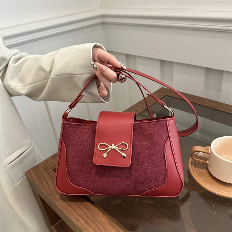 Stylish Faux Suede Handbag Kalsten