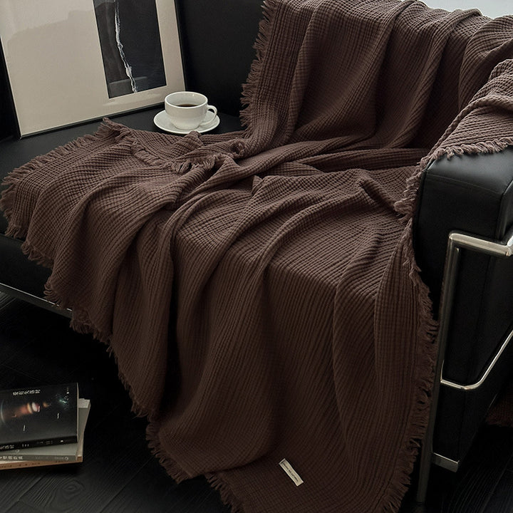 Women's cozy waffle textured blanket Kalsten