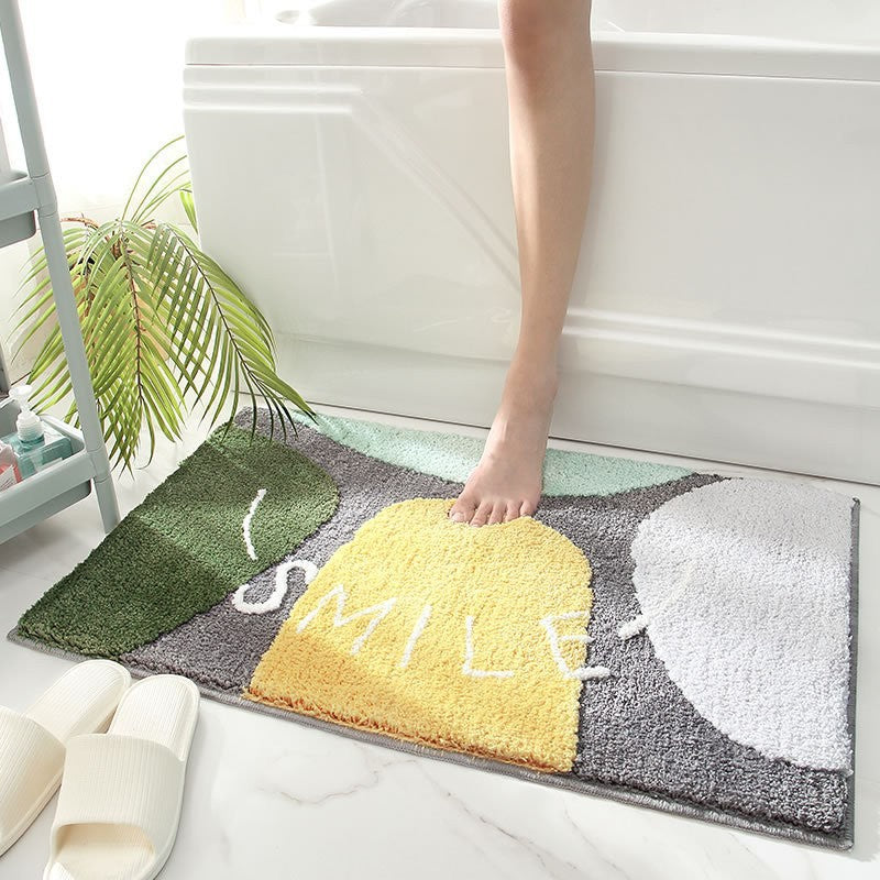 Unisex Textured Stone Pattern Bathroom Mat Kalsten