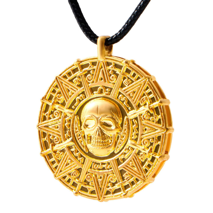 Gothic Skull Medallion Pendant Necklace Kalsten