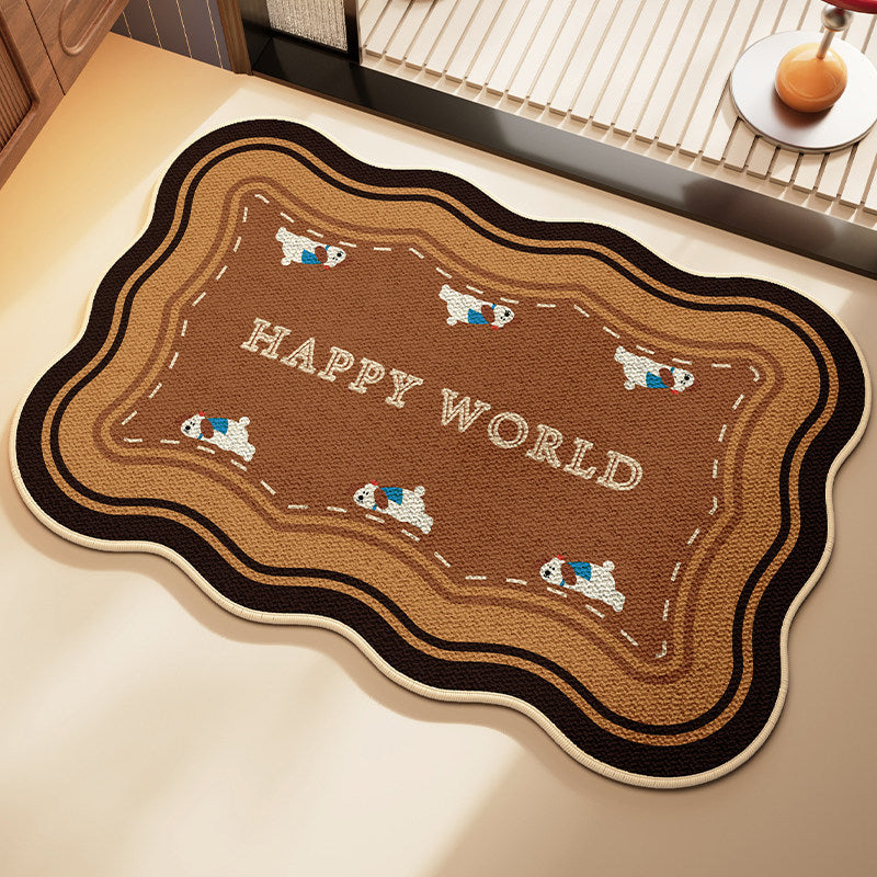 Cartoon-Themed Plush Bath Rug