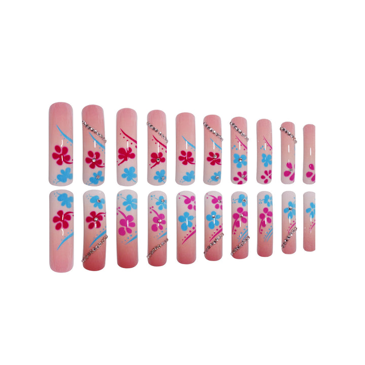Artfully Designed Floral Press-On Nails Kalsten