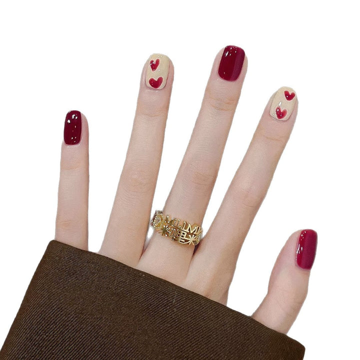 Artistic Heart Design Nail Art