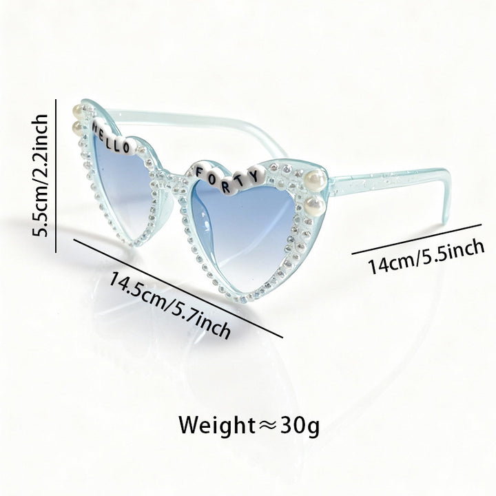 Pearl-Embellished Cat-Eye Sunglasses Kalsten