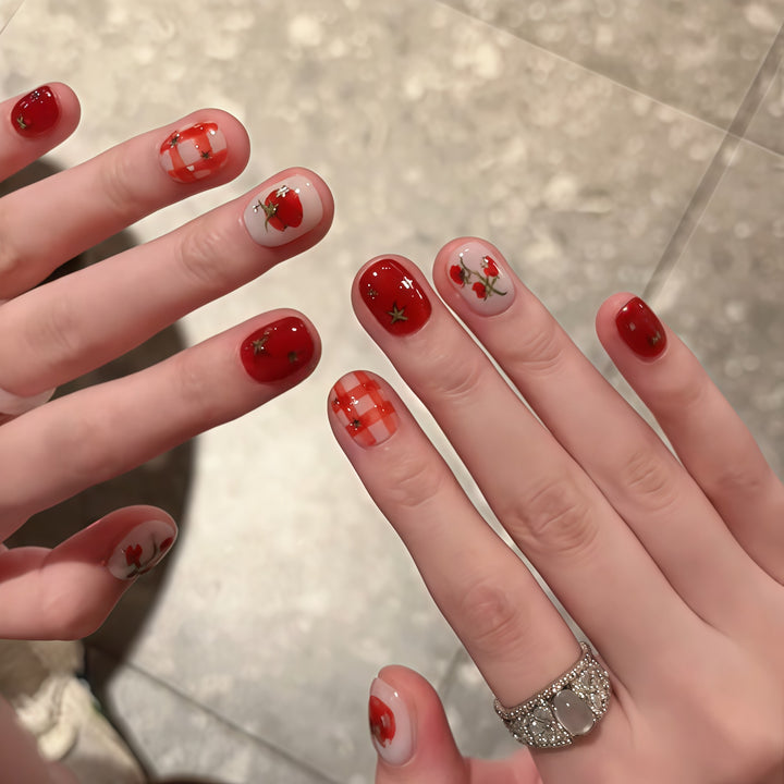 Artificial artificial nails with fruity strawberry design Kalsten