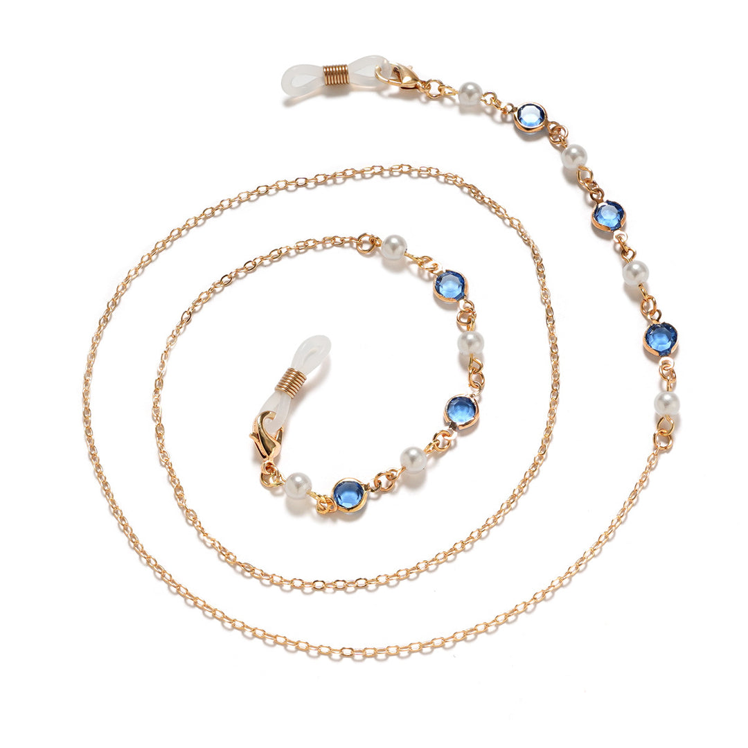 Premium Pearl and Amethyst Eyewear Chain Kalsten