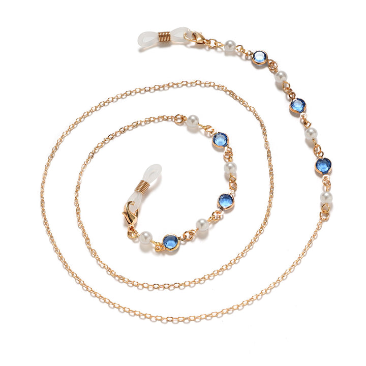 Premium Pearl and Amethyst Eyewear Chain Kalsten
