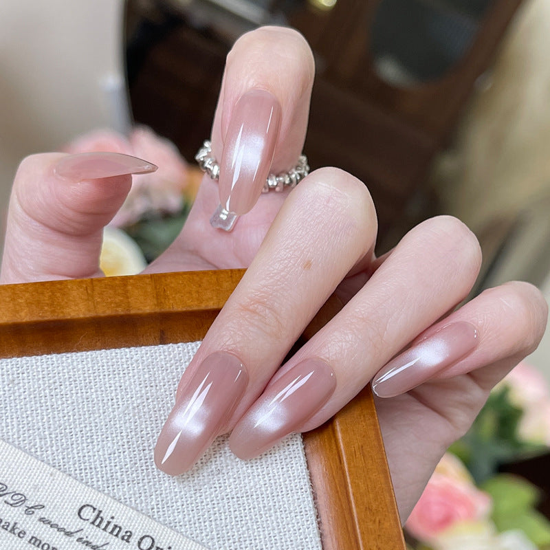 Stylish Press-On Nail Set with Elegant Glitter Accents Kalsten
