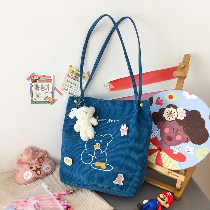 Cute Cartoon Bear Tote Bag