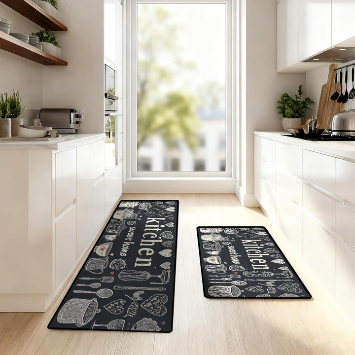Colorful Floral Pattern Kitchen Mat Set