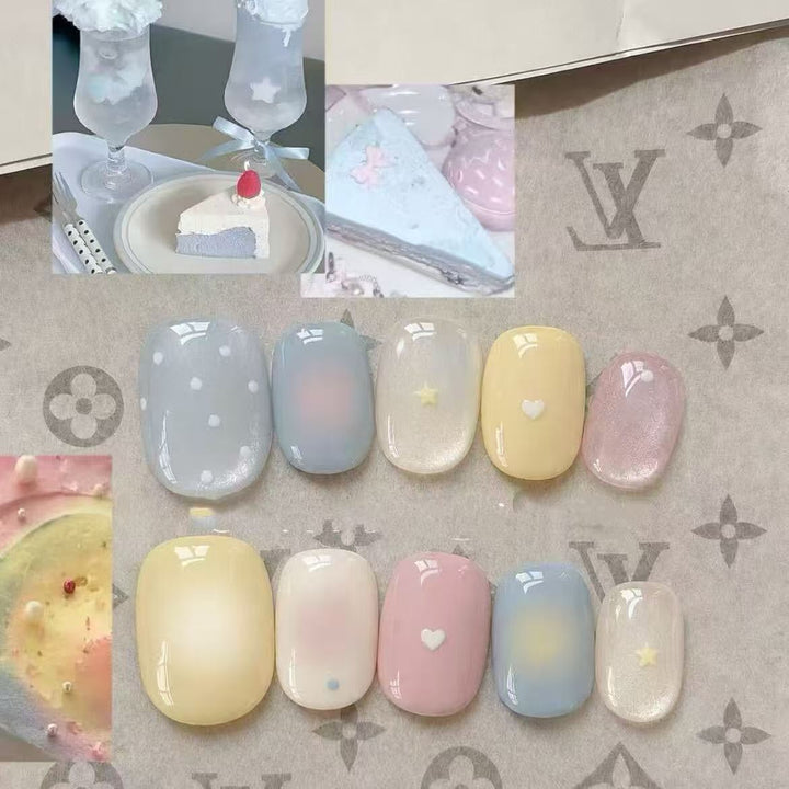 Romantic Heart-Themed Nail Art Set Kalsten