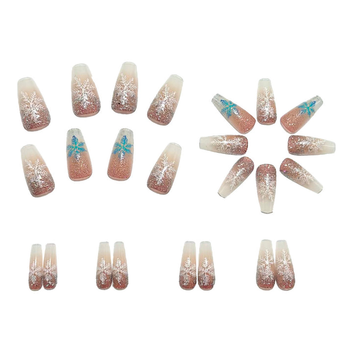 Artificial nails with winter snowflake design Kalsten