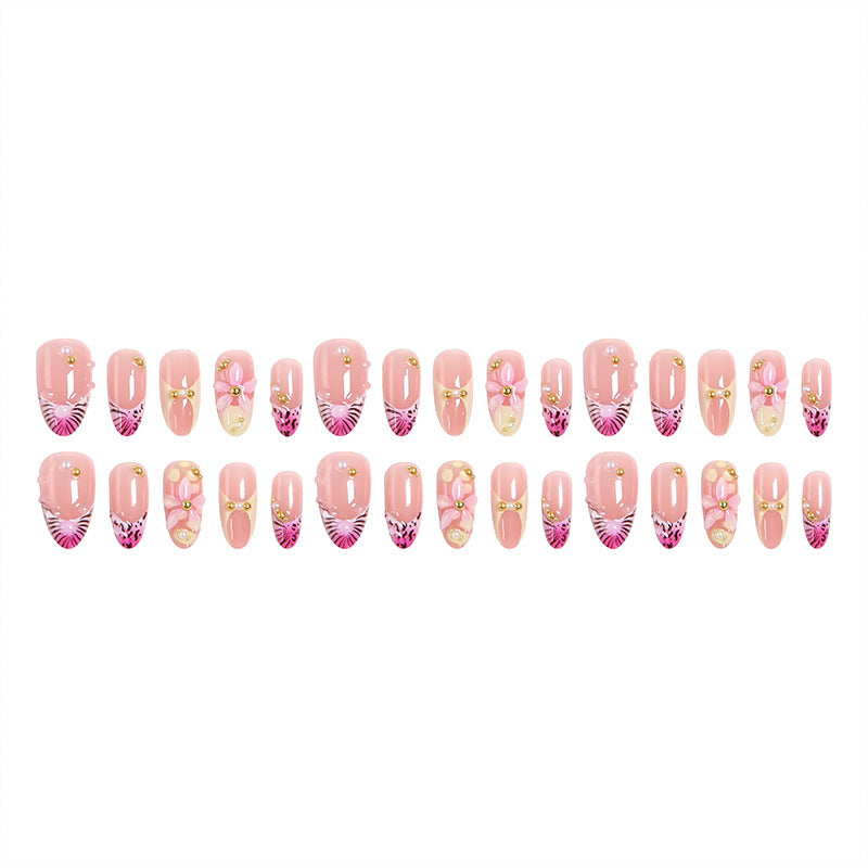 Artful artificial nails with delicate flower patterns Kalsten
