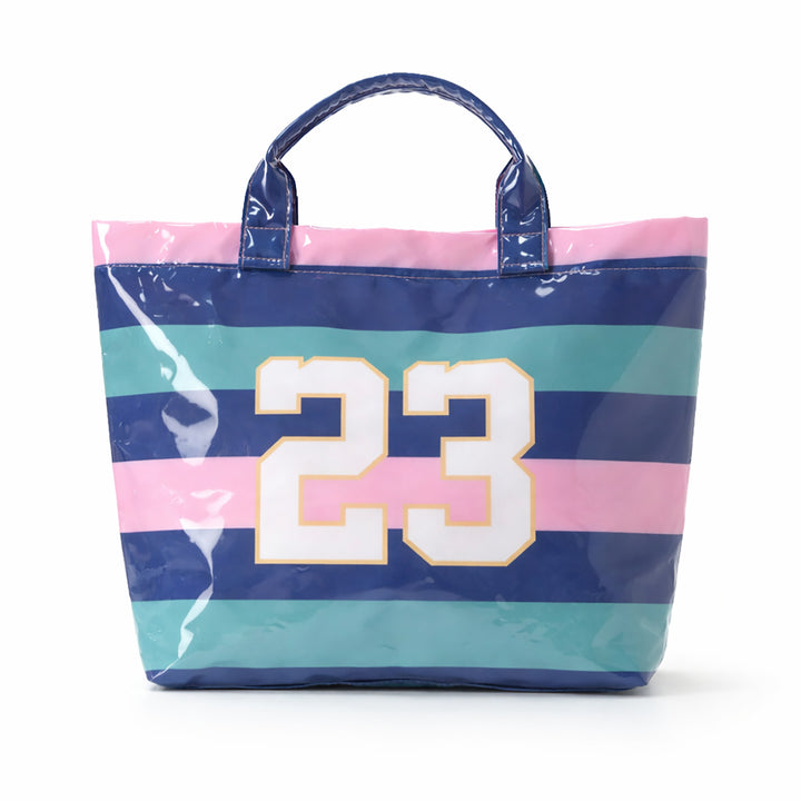 Beach bag with colorful check pattern and water-repellent coating Kalsten