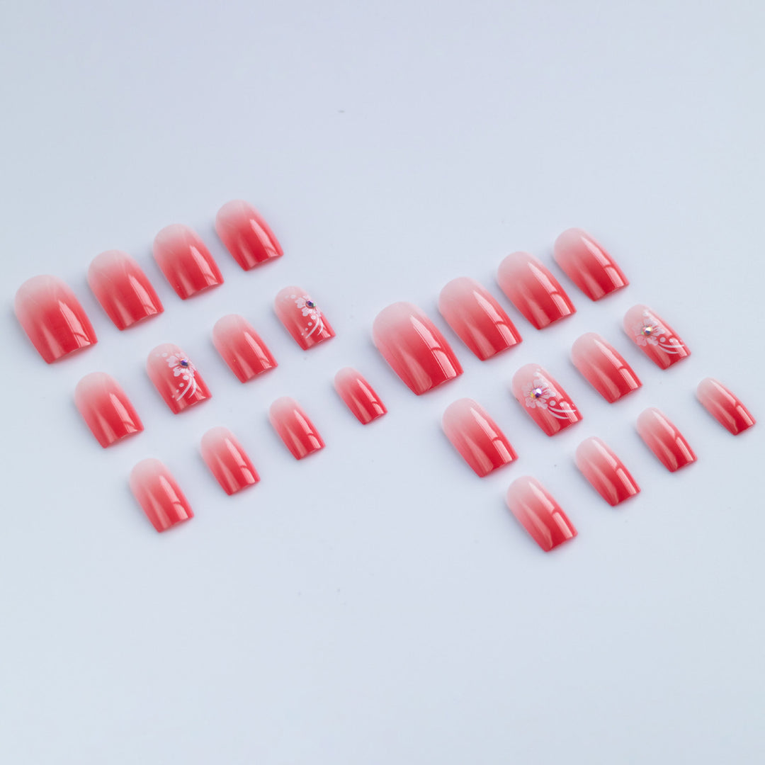 Decorative Nail Art Set with Floral Design