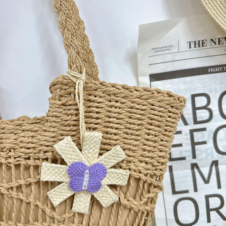 Handbag with Artistic Flower Motif Kalsten