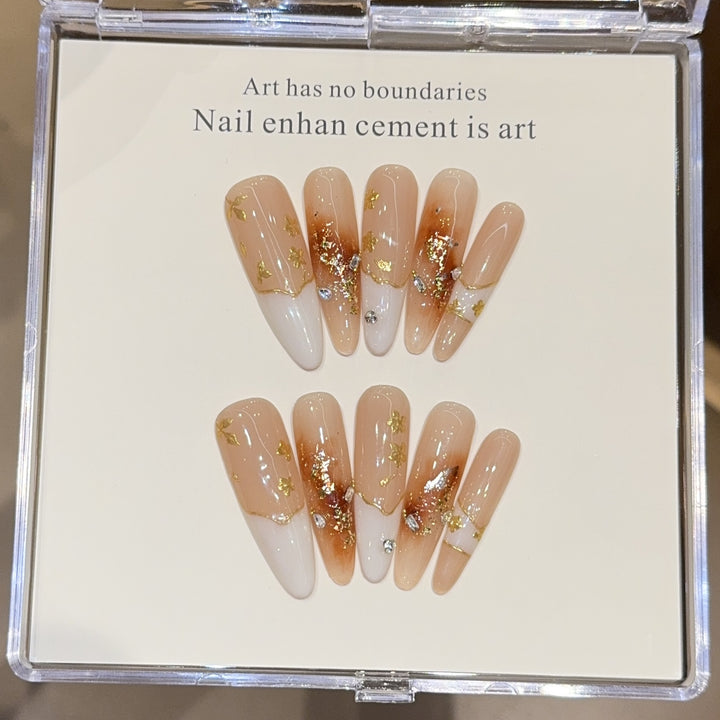 Artificial nails with noble accents Kalsten