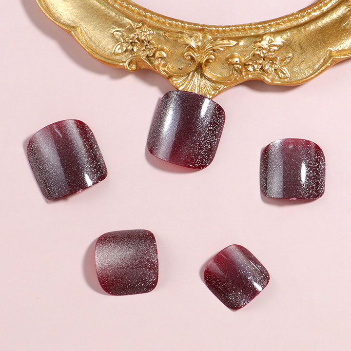 Glittering Press-On Toe Nail Set Kalsten