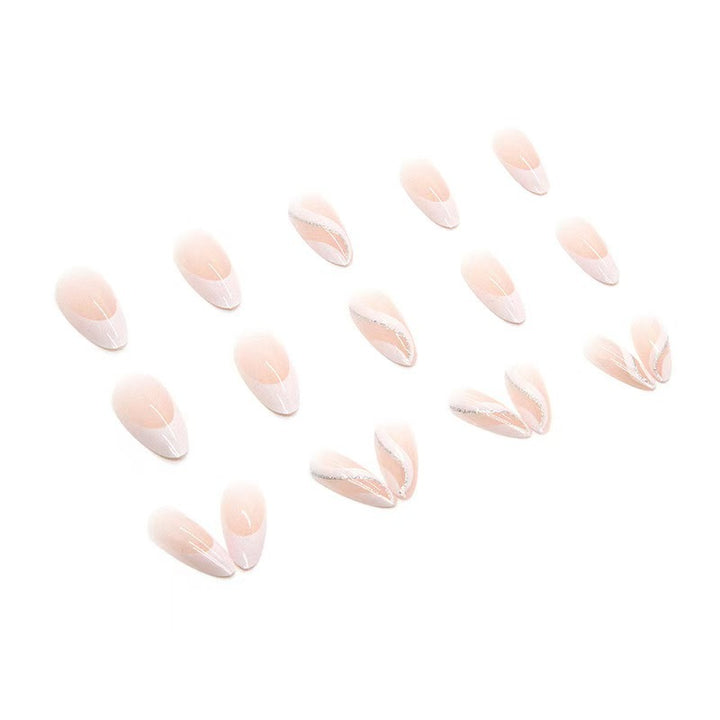 Elegant Stiletto Nail Art Set with Glitter Accents Kalsten