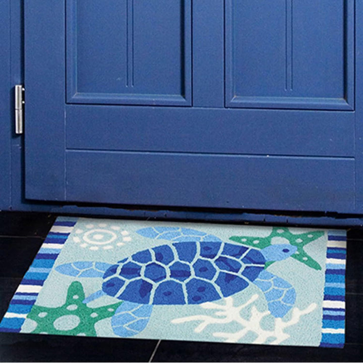 Colorful Coast-Themed Kitchen Mat