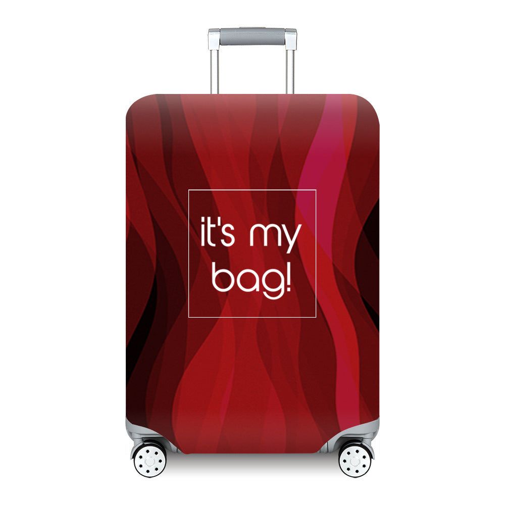 Unisex hard-shell suitcase with modern wave pattern Kalsten