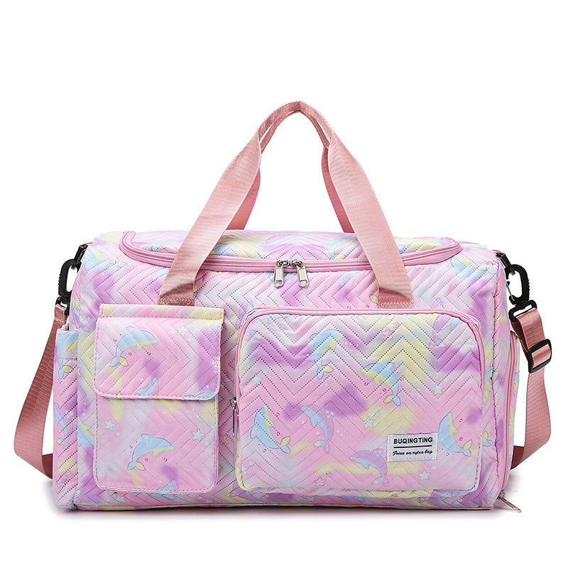 Quilted Multi-Pocket Travel Duffle Bag Kalsten