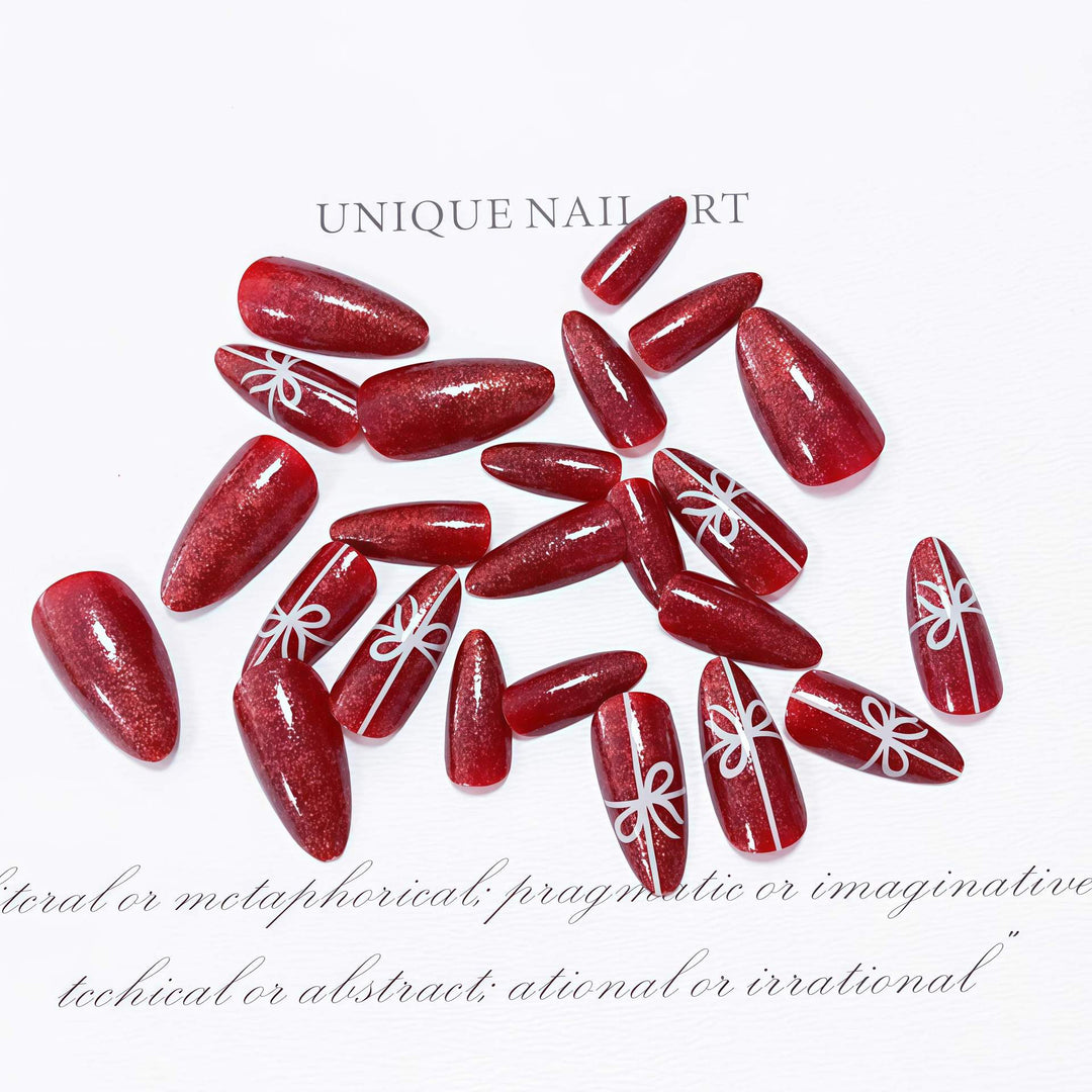 Festive Glittery Press-On Nail Set Kalsten