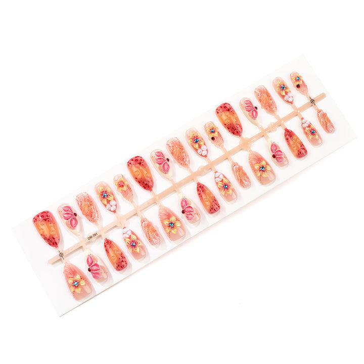 Artistic Floral Press-On Nail Designs Kalsten