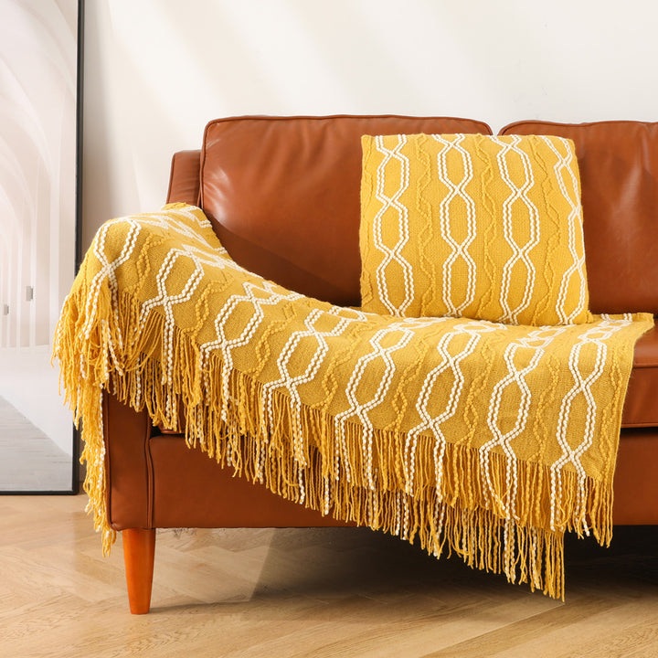 Textured Throw Blanket Kalsten