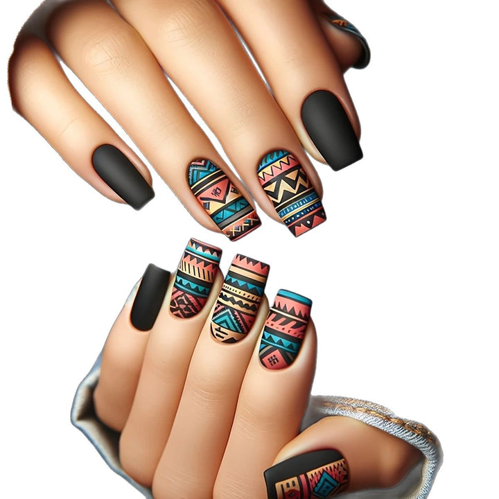 Geometric Pattern Nail Art Design Kalsten