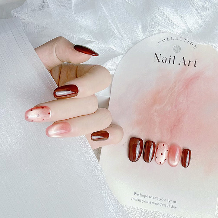 Classic French Tip Press-On Nail Set Kalsten