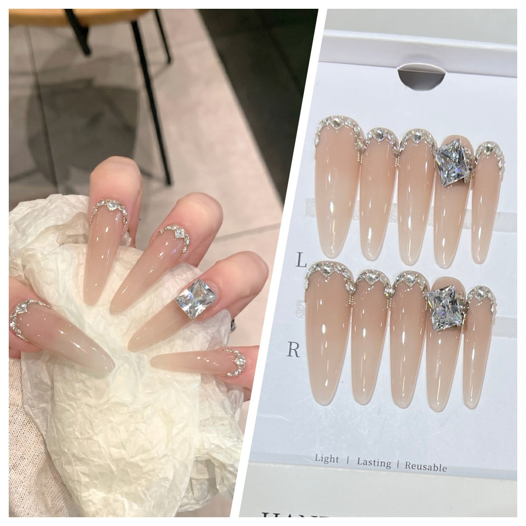 Artistic Stiletto Press-On Nail Set with Charming Patterns Kalsten